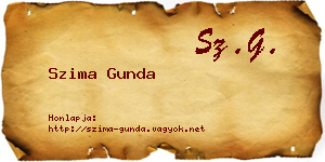 Szima Gunda névjegykártya